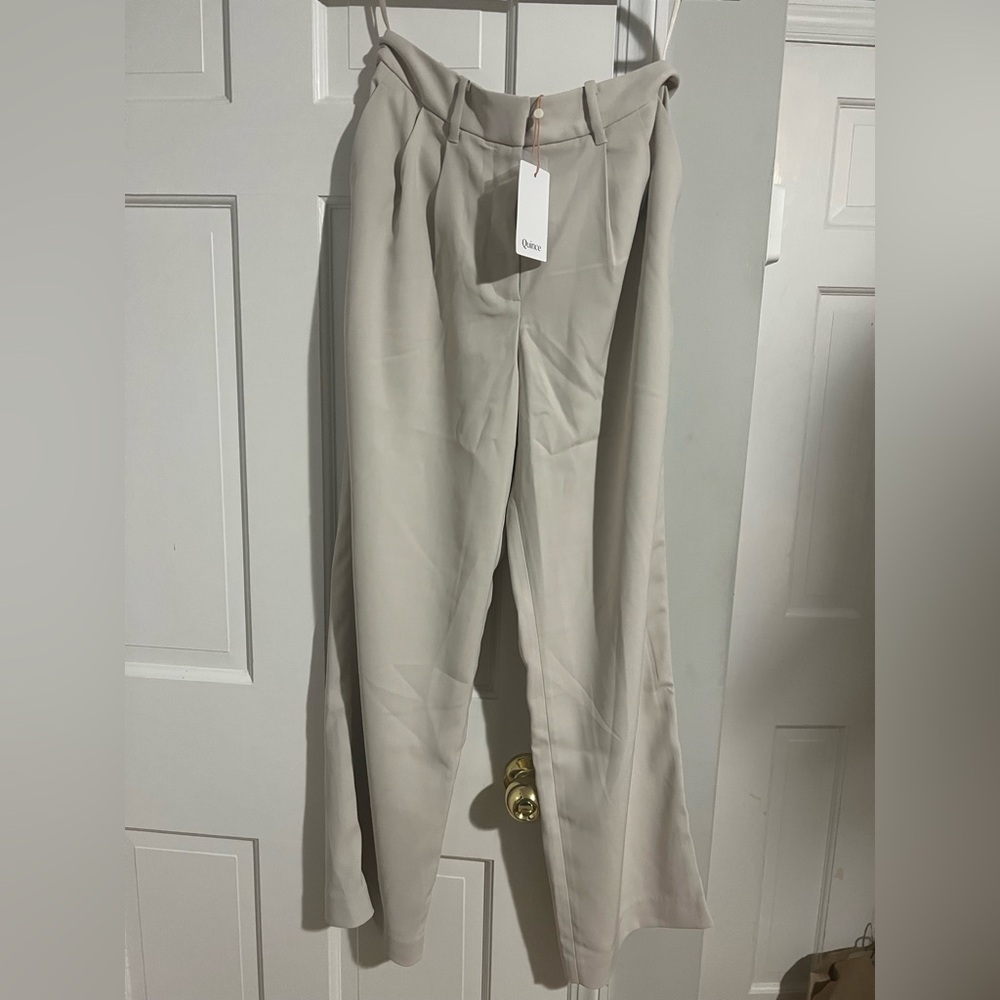 Quince Cream Wide Leg Pants